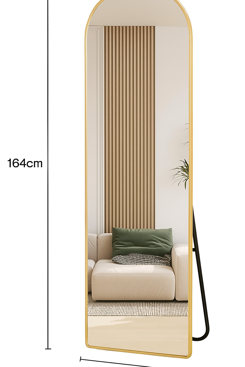 Espelho Pinterest com Suporte e Marco Dourado — LIQUIDAÇÃO