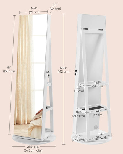 Espelho com Estante e Porta-Joias — LIQUIDAÇÃO