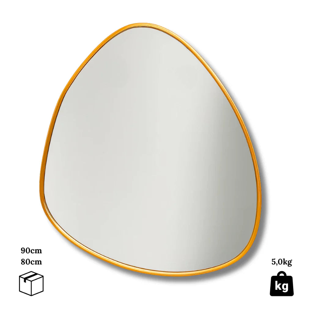 Espelho Orgânico com Moldura de Alumínio 90x80 cm – Liquidação