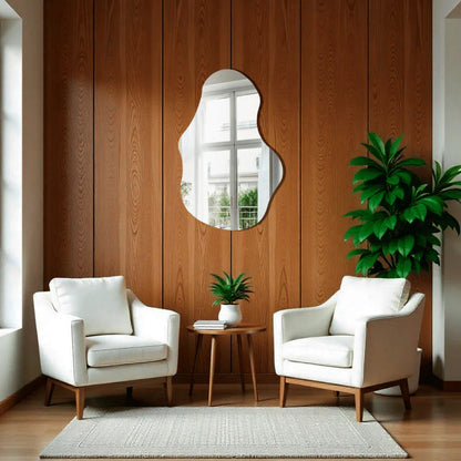 Espelho Orgânico de Corpo Inteiro Grande 115x60 cm Lapidado – Decorativo – Liquidação